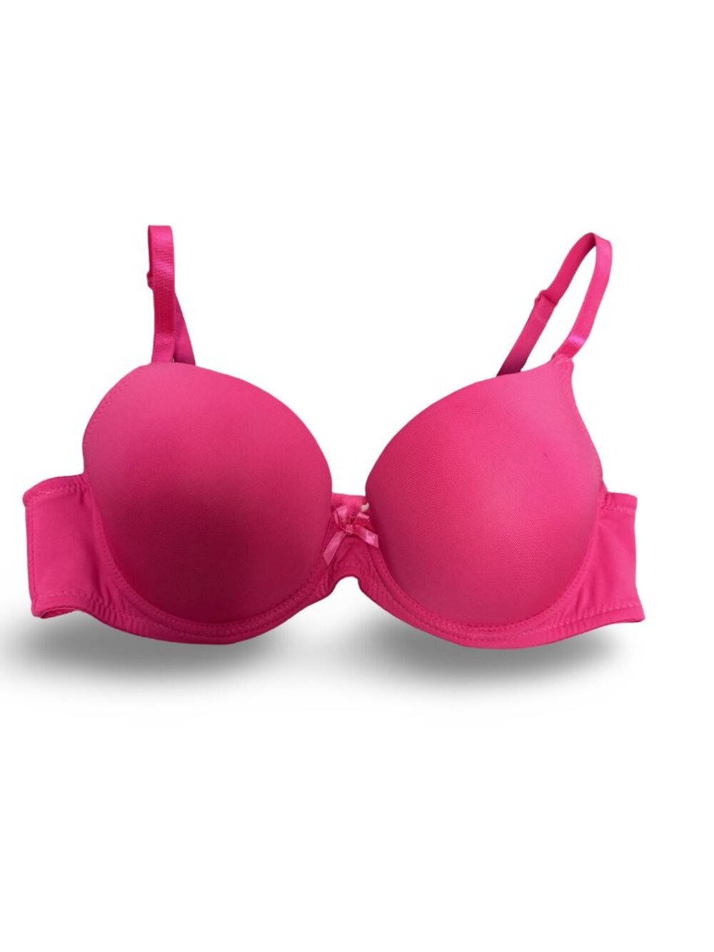 Full Coverage T-Shirt Bra 36C Pink Fuchsia Underwire Smooth Push Up Lift NWOT